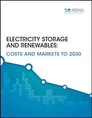 Electricity storage and renewables: Costs and markets to 2030