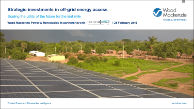 Strategic investments in energy access