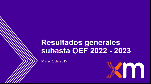 Resultados subasta de energía firme 2022 – 2023
