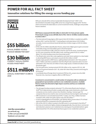 Fact Sheet: DRE Finance Gap