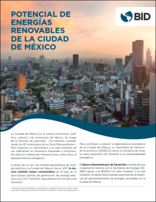 Potencial de energías renovables de la Ciudad de México