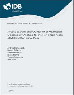 Acceso al agua y COVID-19: un estudio de regresión discontinua para áreas