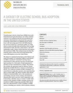 Technical Note for A Dataset Of Electric School Bus Adoption In The United States