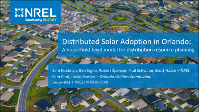 Distributed Solar Adoption in Orlando:A household-level model for distribution resource planning