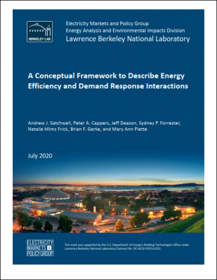 A Conceptual Framework to Describe Energy Efficiency and Demand ...