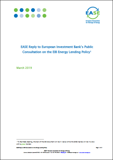 European Investment Bank’s Energy Lending Policy