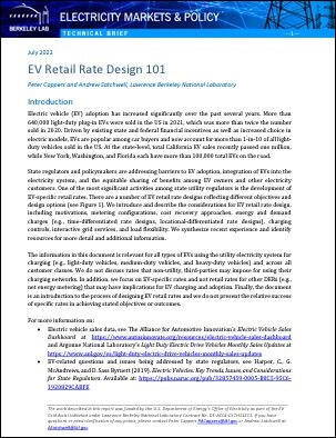EV Retail Rate Design 101