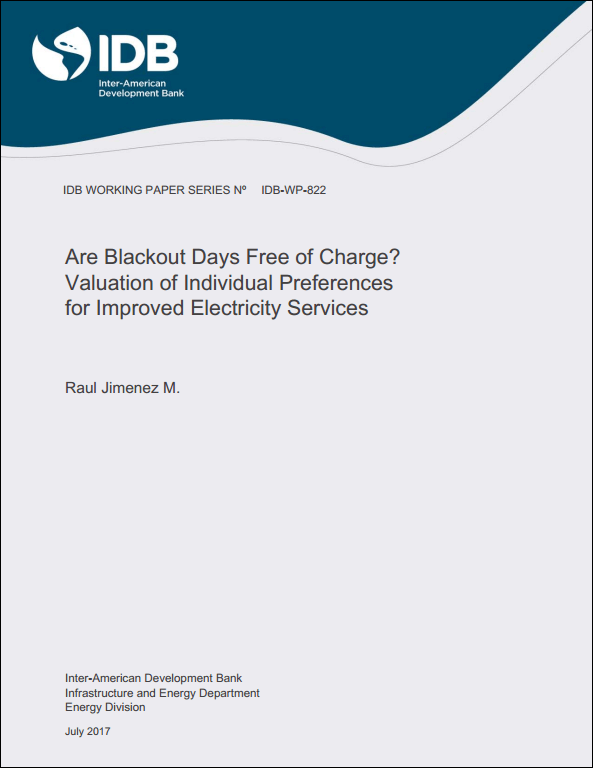 Are Blackout Days Free of Charge?: Valuation of Individual Preferences for Improved Electricity Services