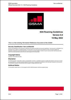 NG.113 5GS Roaming Guidelines v6.0