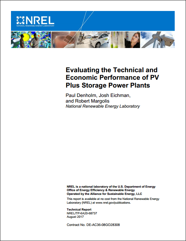 Evaluating the Technical and Economic Performance of PV Plus Storage Power Plants