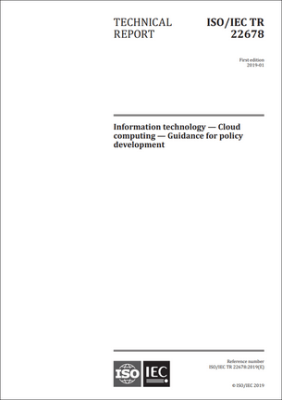 ISO/IEC TR 22678 provides policy makers with guidance on cloud computing