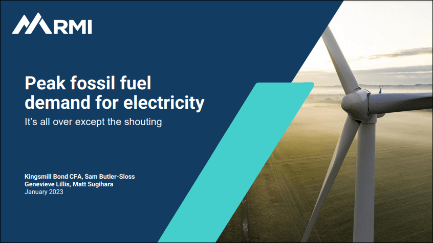 Peak Fossil Fuel Demand for Electricity