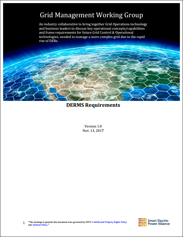 SEPA – DERMS Requirements (document for comment)