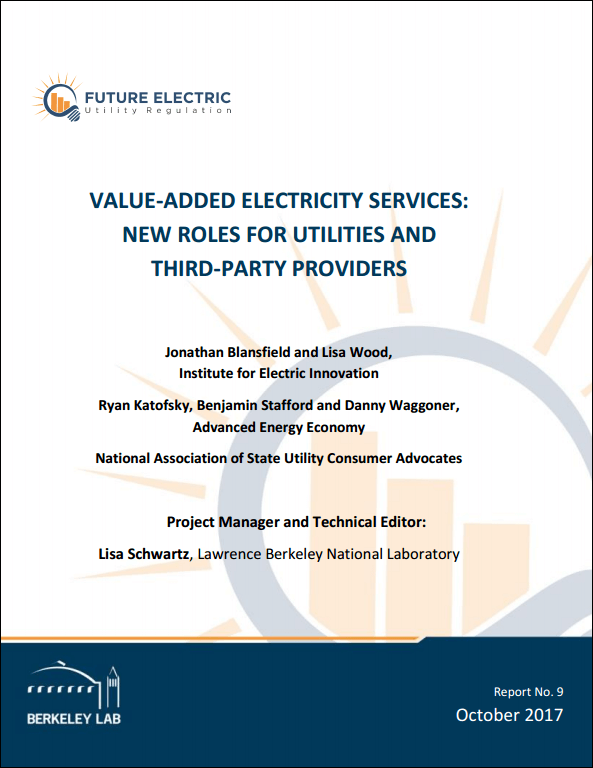 Value-Added Electricity Services: New Roles for Utilities and Third-Party Providers