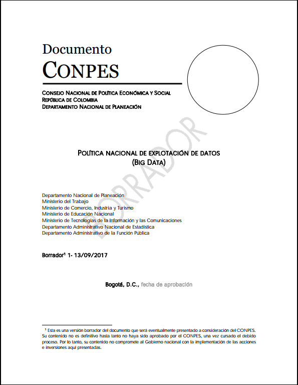 POLÍTICA NACIONAL DE EXPLOTACIÓN DE DATO (BIG DATA)