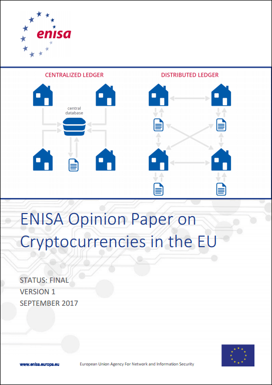 ENISA Opinion Paper on Cryptocurrencies in the EU