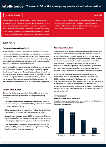 The road to 5G in Africa: navigating investment and value creation