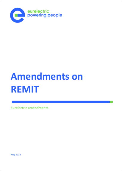 Eurelectric amendments on REMIT