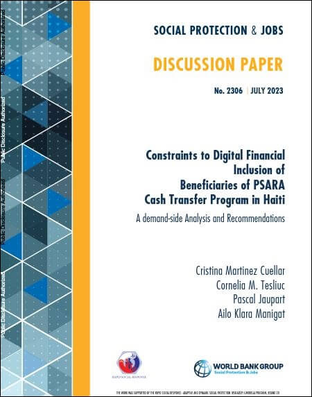 Constraints to Digital Financial Inclusion of Beneficiaries of PSARA Cash Transfer Program in Haiti: A Demand-side Analysis and Recommendations