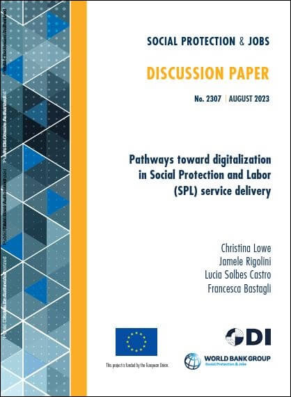 Pathways toward digitalization in Social Protection and Labor (SPL) service delivery