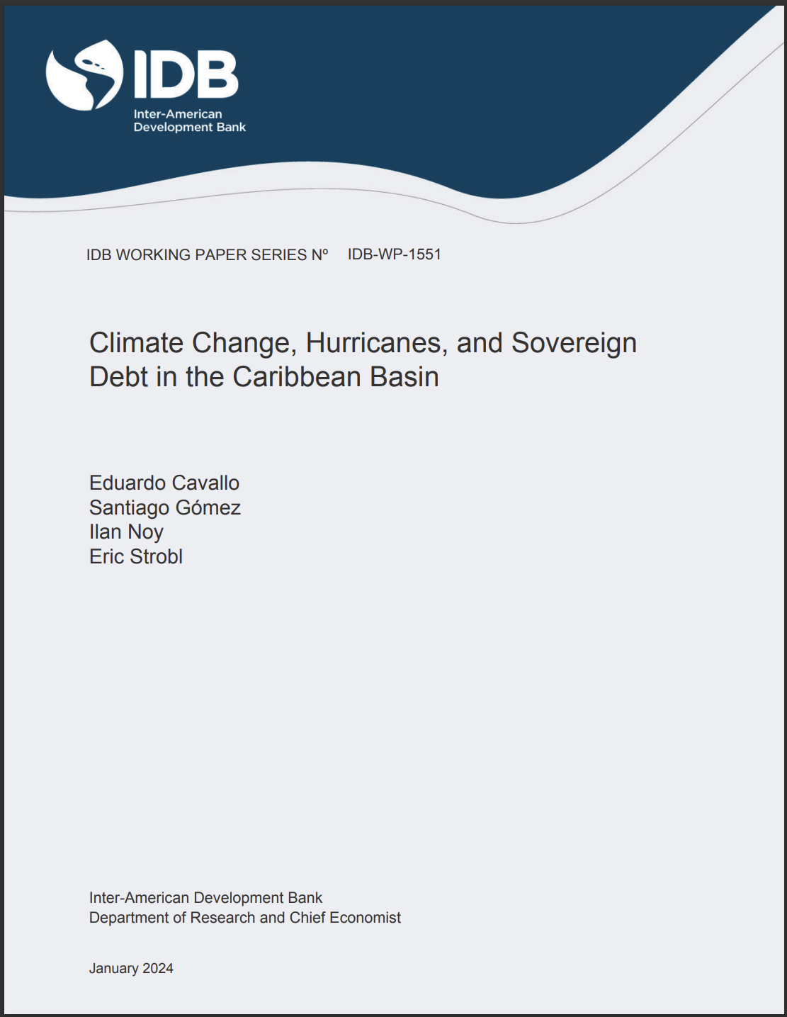 Climate Change, Hurricanes, and Sovereign Debt in the Caribbean Basin
