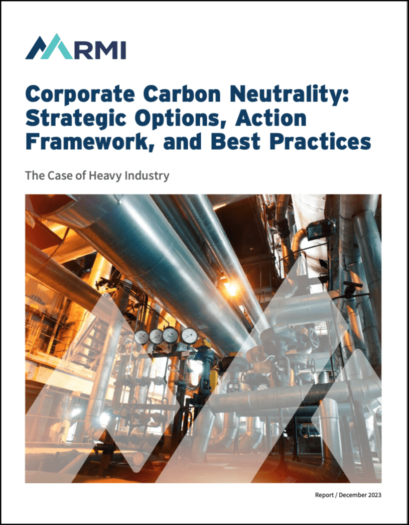 Corporate Carbon Neutrality: Strategic Options, Action Framework, and Best Practices 