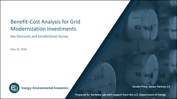Benefit-Cost Analysis for Grid Modernization Investments