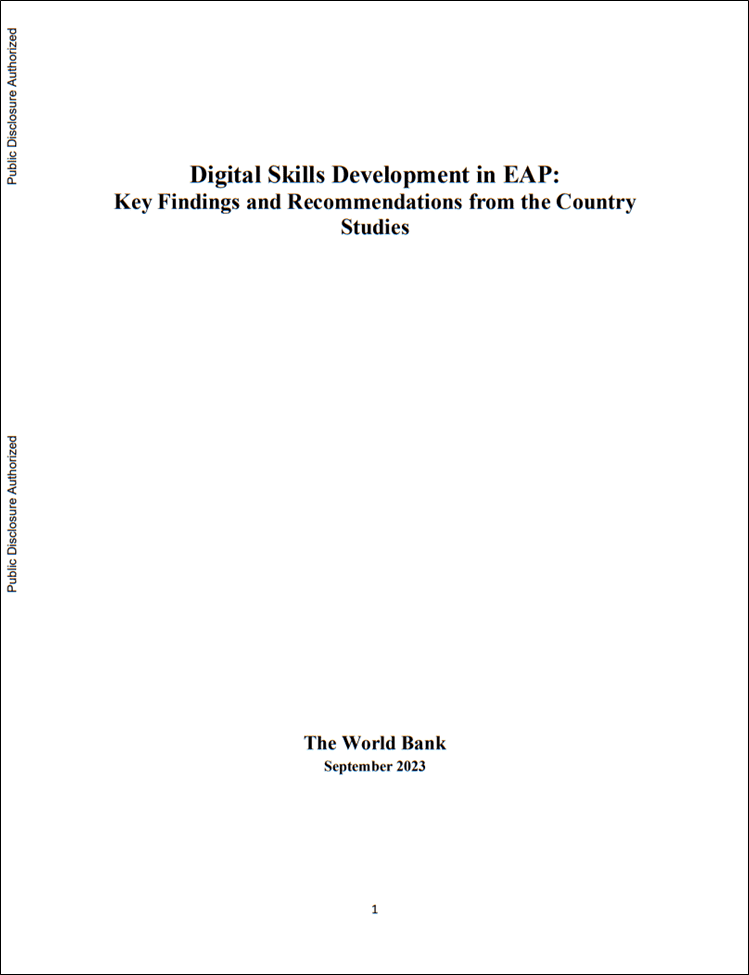 Digital Skills Development in EAP: Key Findings and Recommendations from the Country Studies