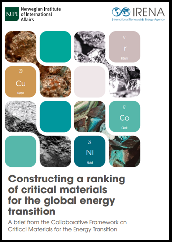 Constructing a ranking of critical materials for the global energy ...