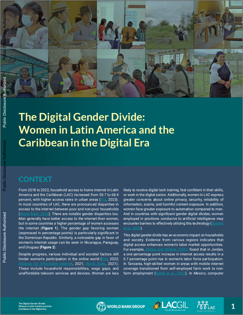 The Digital Gender Divide: Women in Latin America and the Caribbean in ...