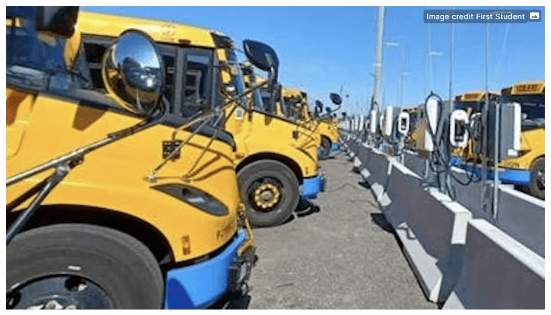 electric school buses.