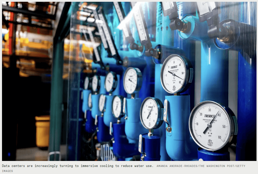 IEEE Spectrum analiza el consumo de agua asociado a centros de datos para IA, explicando diferencias entre ubicaciones y tecnologías de enfriamiento.
