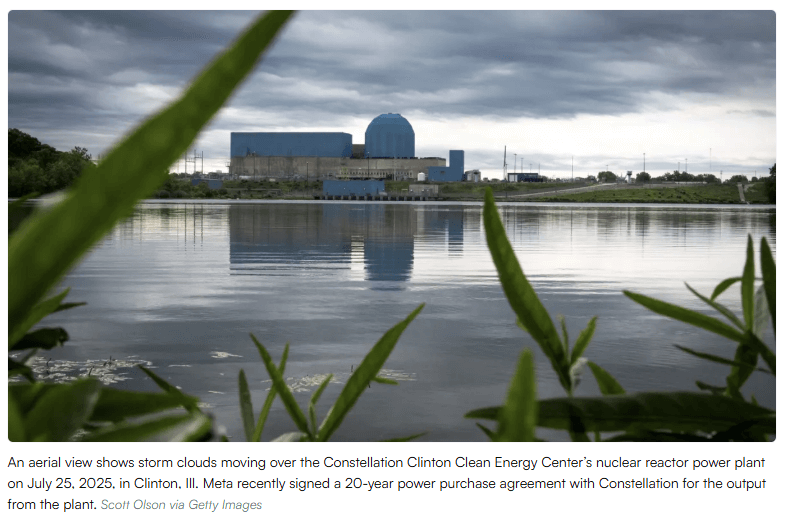 La central nuclear del Centro de Energía Limpia Constellation Clinton