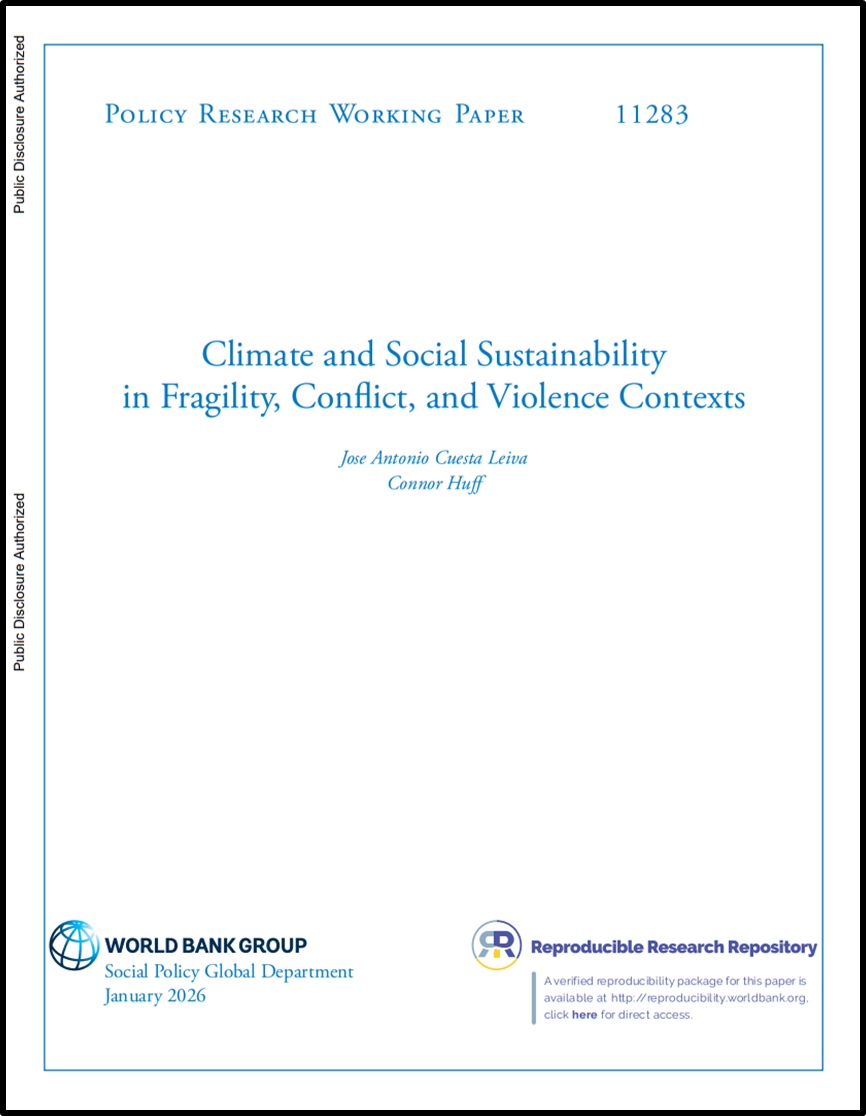 Climate and Social Sustainability in Fragility, Conflict, and Violence Contexts