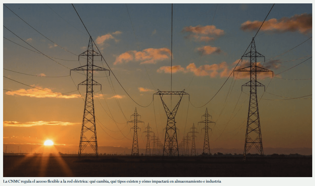 Esquema de varias líneas de transmisión en medio del atardecer.