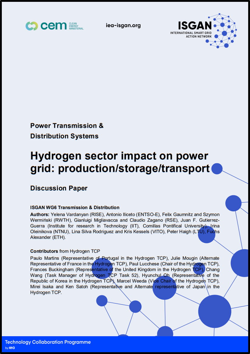 Hydrogen sector impact on power grid: Production/storage/transport