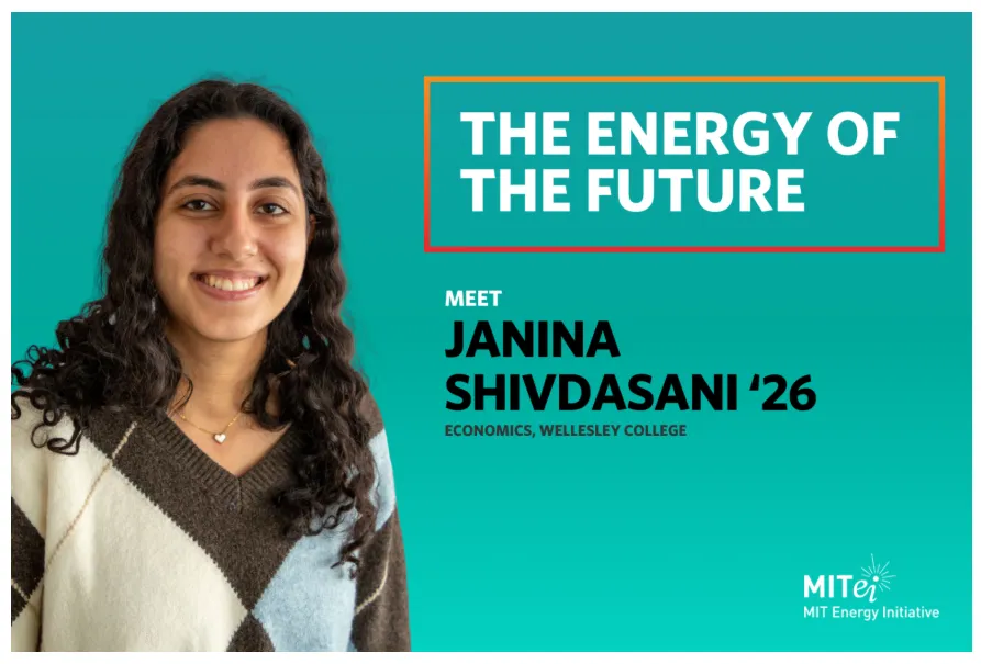 Imagen de Janina Shivdasani, estudiante vinculada al programa energético de MIT.