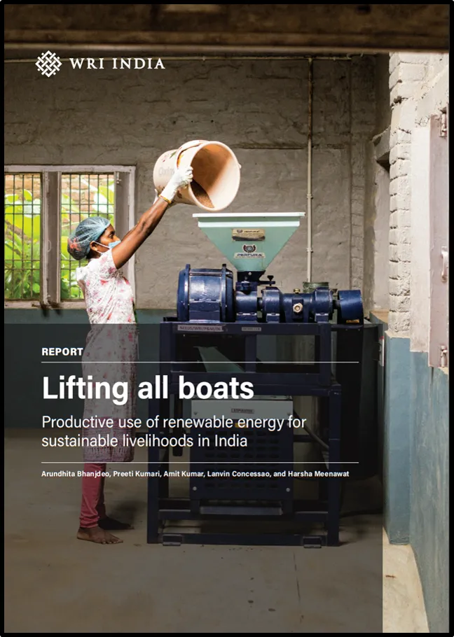 Lifting All Boats: Productive Use of Renewable Energy for Sustainable Livelihoods in India