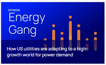 Esta imagen representa la marca del podcast Energy Gang. Es un programa especializado en noticias de energía limpia, política energética global y la transición energética.