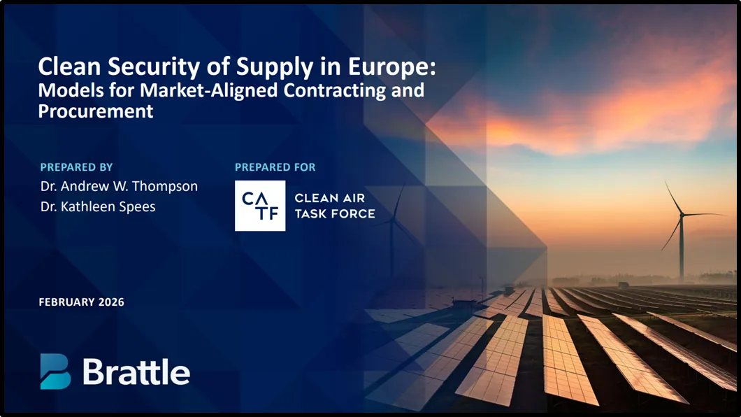 Clean Security of Supply in Europe: Models for Market-Aligned Contracting and Procurement