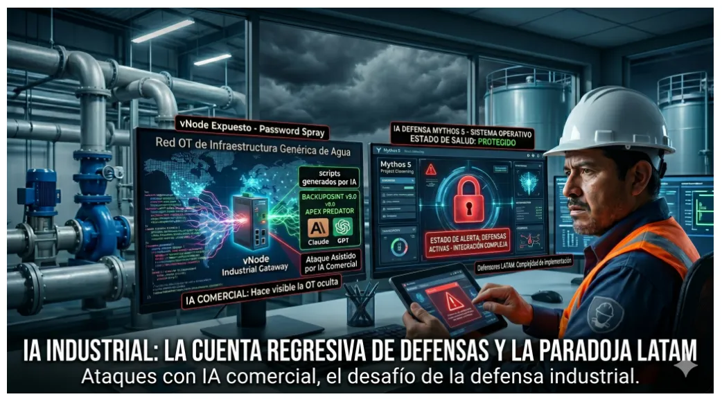 Especialista en ciberseguridad industrial analizando riesgos OT.
