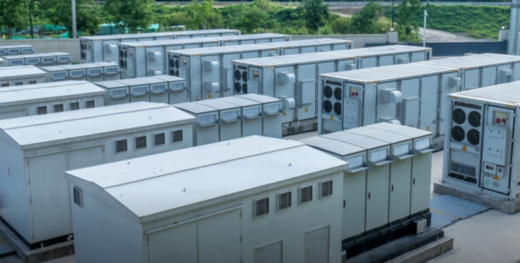 Sistema de almacenamiento energético a gran escala integrado a la red eléctrica.